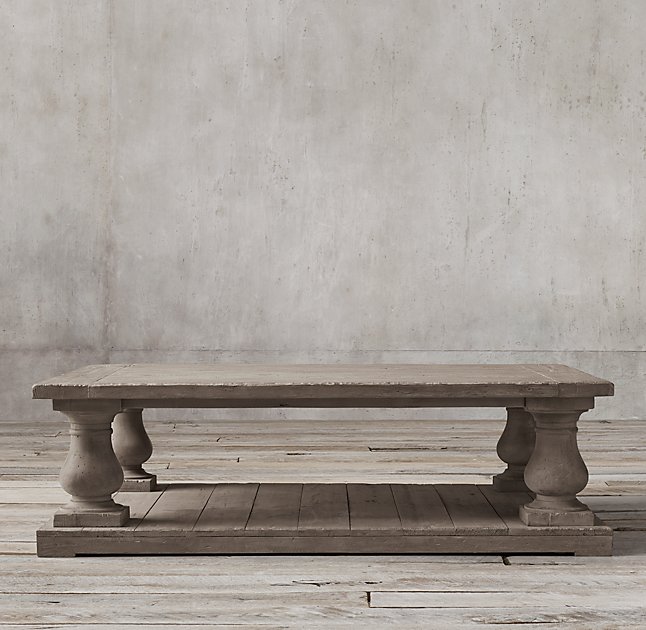 Most Popular Coffee Tables Summer Adams Most Popular Coffee Tables Restoration Hardware Chunky Leg Table Grey Wash