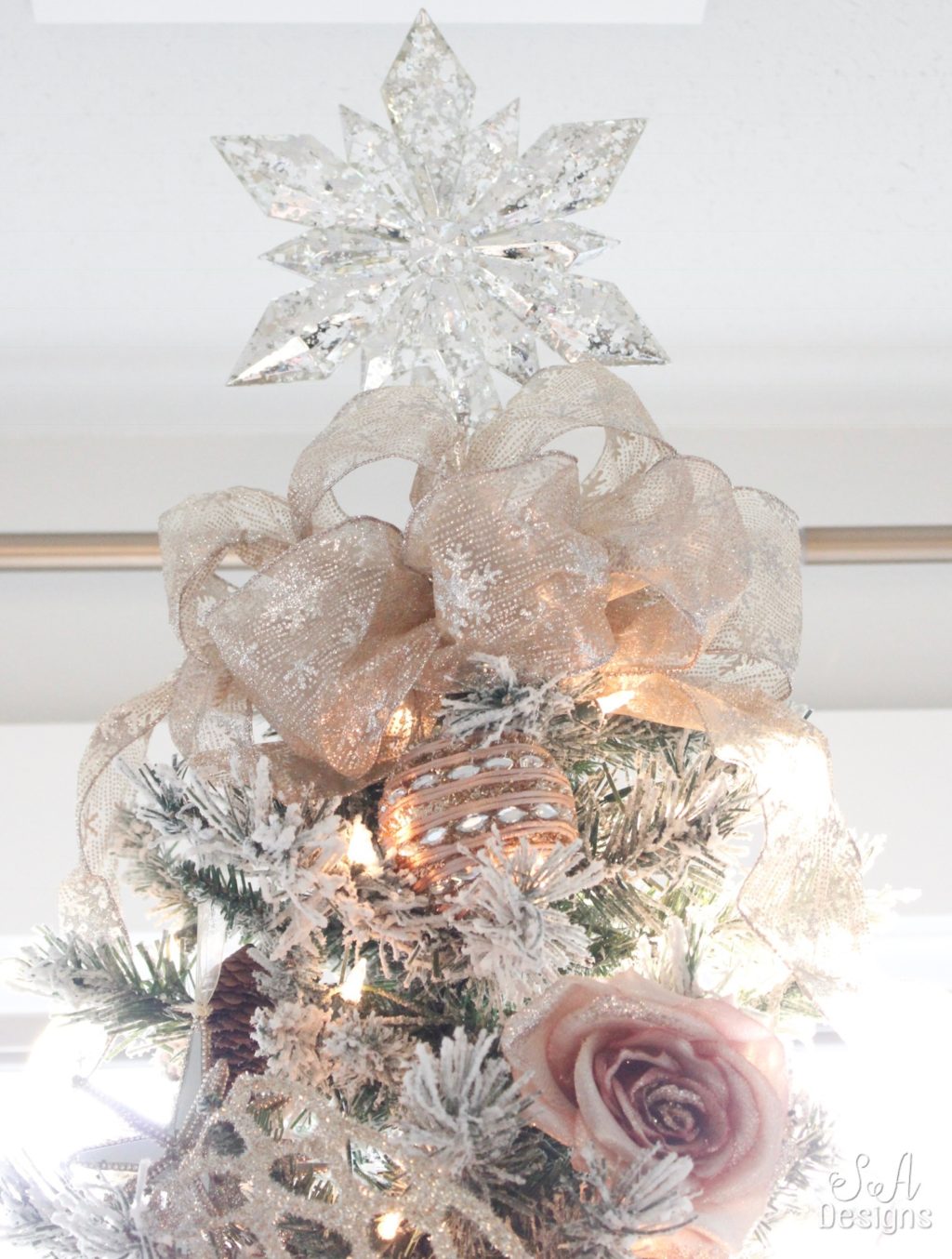 My Blush Pink Flocked Christmas Tree 26 Summer Adams