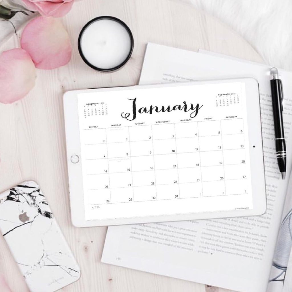 open office 2018 calendar